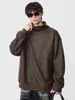 Ropa de Hombre Fengshe / Otoño 2026 Nuevo Suéter de Punto con Cuello Alto para Hombre Holgado Retro Japonés Sudadera Pulóver para Parejas