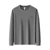 Sudadera de aire de manga larga con cuello redondo para otoño para hombre, nuevo estilo 2026, suave y cómoda, capa base cálida para hombre