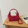 2026 Nuevo Bolso de Mano de Hombro Único Otoño Estilo Lindo para Mujer Lunares Versátil Retro para Viajes Diarios Bolso Cruzado