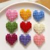 Horquilla de acrílico tridimensional con forma de corazón de melocotón, hecha a mano, con cuentas, accesorios para el cabello, pendientes, venta al por mayor