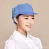 Gorra de Trabajo para Taller de Fábrica Transfronterizo con Visera, Gorro de Cocina con Texto Impreso, Gorro a Prueba de Polvo, Gorro con Red Anti-Caída de Cabello, Gorra de Trabajo de Chef