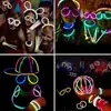 Pulsera luminosa de neón para niños, pulsera brillante, juguete, baile fluorescente de TikTok colorido, fiesta de festival, campamento al aire libre, actividades para padres e hijos