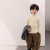 Suéter de Cuello Medio Tortuga Elástico de Color Sólido para Niño Suave Ceroso Top de Invierno para Niños Camiseta Básica de Punto Gruesa para Bebé Moderna