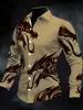 Camisa Casual de Manga Larga para Hombre 2026, Camisa de Moda Transfronteriza sin Planchar, Camisa Digital de Tallas Grandes para Hombre