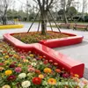 Assentos de Piscina em Forma de Árvore de Fibra de Vidro, Conjunto de Mesa e Cadeiras para Paisagismo de Jardim Externo, Parque, Lazer Público, Banco Irregular ao Redor de Árvore