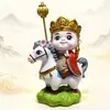 Figuras Creativas de Dibujos Animados del Viaje al Oeste de Sun Wukong y Tang Sanzang Adornos de Resina Manualidades para Escritorio, Entrada y Decoración del Hogar