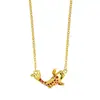 Colar Personalizado de Aço Titânio Peixe Koi para Mulheres, Luxo Leve Nicho High-End Pingente Peixe Vermelho Corrente Clavicular Atacado