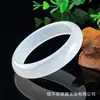 Pulseira de Jade Quartzo Gelo de Alta Qualidade, Cor de Jadeíta Imitação, Pulseira de Jade Flor Flutuante Tipo Gelo, Pulseira de Jade Verde Ba Shan Flor Flutuante Orquídea Roxo-Verde