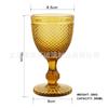 Suministro directo de fábrica, copa de vino tinto alta de vidrio sin plomo, copa de vino de color diamante, copa de cejas de arco coloridas retro