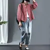Nuevo Cardigan de Algodón Lino a Cuadros Abotonado con Cordón en el Dobladillo, Top Chaqueta a Cuadros, Camisa para Mujer, Colección Primavera/Verano 2026