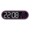 Reloj de Estilo Geométrico Simple, Reloj Decorativo para Sala de Estar y Comedor, Reloj Electrónico LED Multifuncional, Reloj de Dormitorio Gh9009
