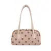 Bolso de bolos de lunares de moda para mujer de este año, nuevo bolso de hombro mate de gran capacidad 2026, bolso tote de gamuza