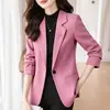 Blazer para Mujer 2026 Nuevo Estilo Otoñal para Mujeres Petites, Versión Coreana, Gama Alta, Elegante, Corte Entallado, Blazer para Ir al Trabajo