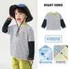 Camiseta Masculina de Manga Longa Estilo Europeu Direito Camisa Base Outono 2026 Nova Roupa Infantil Primavera e Outono Roupa Íntima para Crianças e Bebês