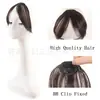 Flequillo Peluca Cabello Esponjoso para Mujer Aumento de Volumen Parte Superior de la Cabeza Relleno Flequillo de Ocho Caracteres Fino Invisible Flequillo Falso