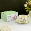 Conjunto Cerâmico Tulipa Luxo Leve Exquisito Casa Café Conjunto de Copos de Água Presente Lembrança Xícara de Café Copo