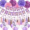 Amazon juego de globos de cumpleaños transfronterizo serie de fiesta de cumpleaños decoración de pared de fondo juego de cadena de globos