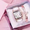 Novo Relógio da Moda Feminino Barril de Vinho Quadrado Pulseira Relógio Feminino Relógio Feminino Estudantes Estilo Coreano Relógio Casual