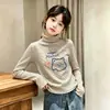 Ropa interior térmica de forro polar para niña, cuello semi-alto, a rayas, Otoño Invierno 2026, nuevo, lindo, para bebé niña, manga larga, top cepillado