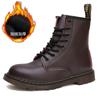 Botas Martin de tamanho grande transfronteiriço, botas de moda masculina e feminina, além de veludo quente ao ar livre botas de neve, botas de couro de vaca, botas curtas, botas de couro, botas de algodão