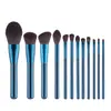 Precio con Descuento Huayang Set de 12 Pinceles de Maquillaje Celebridad de Internet 8 Pinceles Pequeños de Uva Índigo Azul Perlado