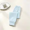 Calça infantil de outono em algodão puro, Classe A, calça de outono lisa única para meninas, calça térmica de algodão para meninos, roupa íntima para uniforme escolar