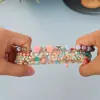 Pulseira Boêmia Étnica para Mulheres, Conjunto de Miçangas Coloridas de Arroz com Turquesa Multicamadas, Pulseira de Turquesa no Atacado