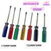 Chave de fenda com cabo de barra de cor, chave de fenda com cabo de barra de cor dupla, chave de fenda para móveis domésticos de 3/5/6 mm