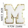 4 cores Full Set 6cm Inglês Carta Bordado Adesivo de pano Toalha Bordado Patch Computador Bordado Logo Carimbo Ferro Bordado Adesivo