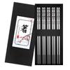 Aço inoxidável Chopsticks Gift Set 304 Material Preto com Etiqueta Amazon Hot Selling Chopsticks Guofeng Caixa de Presente