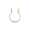 Venta Caliente Transfronteriza Anillo Doble en U Falso Piercing de Nariz Tabique Nasal Anillo de Nariz de Acero Inoxidable Anillo de Labio Moda Joyería de Perforación Transfronteriza