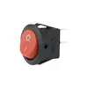 Interruptor tipo barco KCD1 Redondo Superior bajo el Rojo Sólido Dos Velocidades Dos Pines Diámetro 23mm