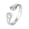 Anillo de garra de gato de moda creativa personalizada para mujer, temperamento simple, dulce, lindo, anillo de huellas, joyería abierta al por mayor