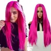 Amazon transfronterizo nueva moda europea y americana peluca cabello largo liso África color caliente cos peluca de cabello liso