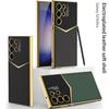 Adecuado para Funda de Teléfono Móvil de Fibra de Carbono Samsung S23Ultra S3U Jazz Cubierta Protectora de Cuero Liso S23U Funda Ultrafina Anticaídas