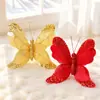 Decoraciones de lazos navideños de tela nueva transfronterizos, adornos para ventanas y árboles de centros comerciales de Navidad para hacer tú mismo