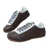 Zapatillas Deportivas Casuales Retro Marrones Alemanas para Mujer, Nuevo Estilo Primavera 2026, con Bloques de Color y Cordones