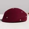 Sombrero Nuevo Estilo 2026 para Mujer, Boina de Lana Otoño e Invierno, Sombrero Pequeño Retro Británico, Elegante y con Estilo, Azafata al por Mayor