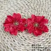 Simulación Flores de Begonia Impresas en 3D DIY Tela de Seda Flores Artificiales Adorno para el Cabello Pasador Paquete de Materiales de Flores Adornos Pequeños para Fotografía del Hogar