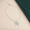 Estrella de Mar Bailarina Verano Playa Fresco Dopamina Colorido Y2K Estrellas Cadena para Clavícula con Perlas Dulce Fresco Collar Superpuesto