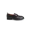 2026 Zapatos Mocasines Retro Nuevos de Primavera y Otoño con Tacón Grueso, de Ponerse, de Cuero, Estilo Mamá Uva, para Mujer