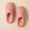 Pantuflas de Algodón EVA para Mujer, Invierno Impermeables Cálidas Antideslizantes de Interior para el Hogar Suela Gruesa de Pareja Pantuflas de Algodón para Exteriores para Hombre Otoño/Invierno