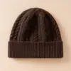 Gorro 100% Cachemir Puro para Mujer, Invierno Cálido, Espeso, de Lana, Tejido, Protección contra el Frío para Ciclismo al Aire Libre, Gorro con Protección para los Oídos