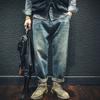 Jeans American High Street para Hombre 2025 Primavera y Otoño Nuevos Sueltos Retro Modernos Marca Talla Grande Gordos Modernos Pantalones Harem