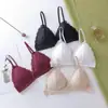 Sutiã de Renda Triângulo Francês Sem Aro Costas Bonitas Sexy Alça Única Levanta-Busto Respirável Roupa Íntima Feminina de Verão