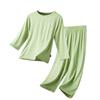 Traje de Casa Modal para Niños Manga Larga Pantalones para Niños Grandes Pijama Fino para Bebé Traje de Aire Acondicionado para Niños y Niñas