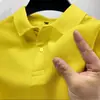 Camisa Polo Masculina 2024 com Gola Reversível e Manga Curta, Mais Vendida Transfronteiriça, Camiseta Casual Elegante para Negócios, Camisa Polo Casual Versátil