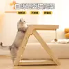 Tabla Rascadora y Casa para Gatos Combinadas, Duradero y No Fácil de Desprender, Estructura de Escalada para Gatos de Madera Maciza, Ahorro de Espacio, Alfombrilla de Sisal, Plataforma de Salto para Gatos, Juguete para Gatos