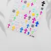 Cyansea Adesivos Populares Transfronteiriços de Unhas Cruzadas Coloridas Dopamina Adesivos de Decoração para Diário DIY Celular Tablet