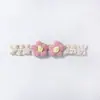 Diadema Elástica de Encaje Nuevo Estilo Europeo y Americano para Bebé con Flores Lindas, Pañuelo para la Cabeza Infantil, Accesorio Fino y Suave para el Cabello de Bebé para Todas las Estaciones